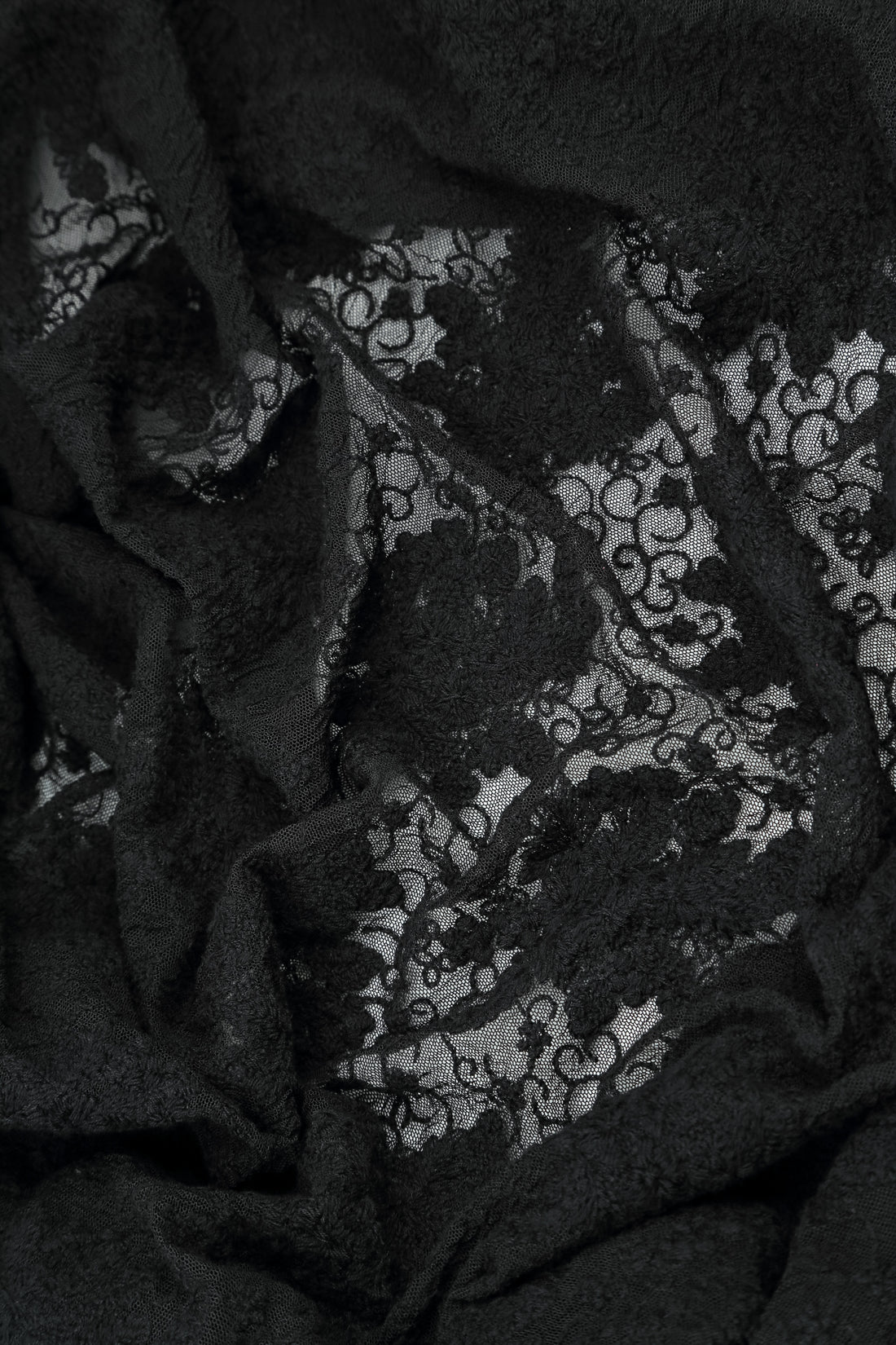 Full Black Floral Cotton Lace Blouse 5