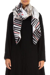 GRIZAS Abstract Art Pure Silk Scarf 1