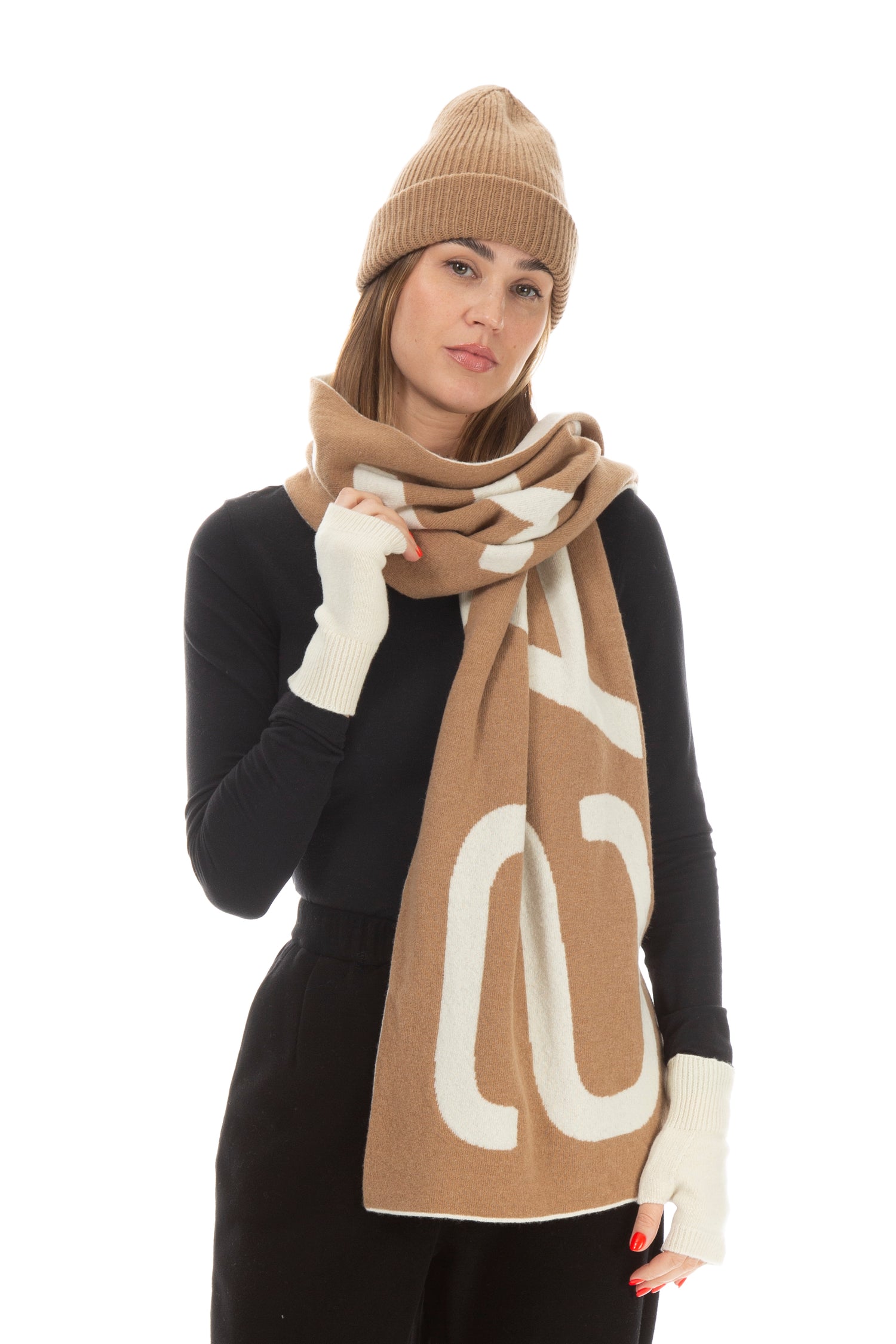 GRIZAS Caramel Soft Wool Scarf 4