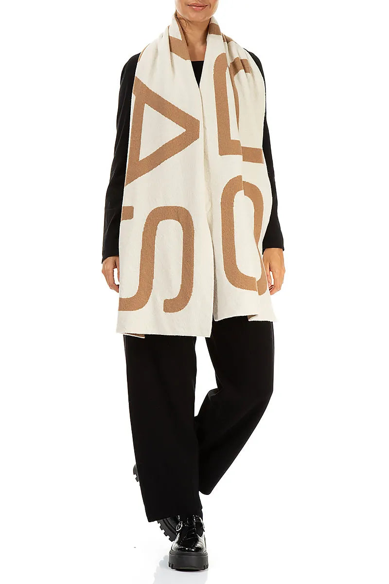 GRIZAS Caramel Soft Wool Scarf 2