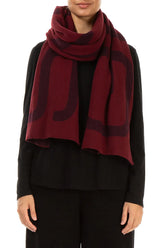 GRIZAS Dark Red Soft Wool Scarf 1