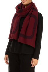 GRIZAS Dark Red Soft Wool Scarf 3
