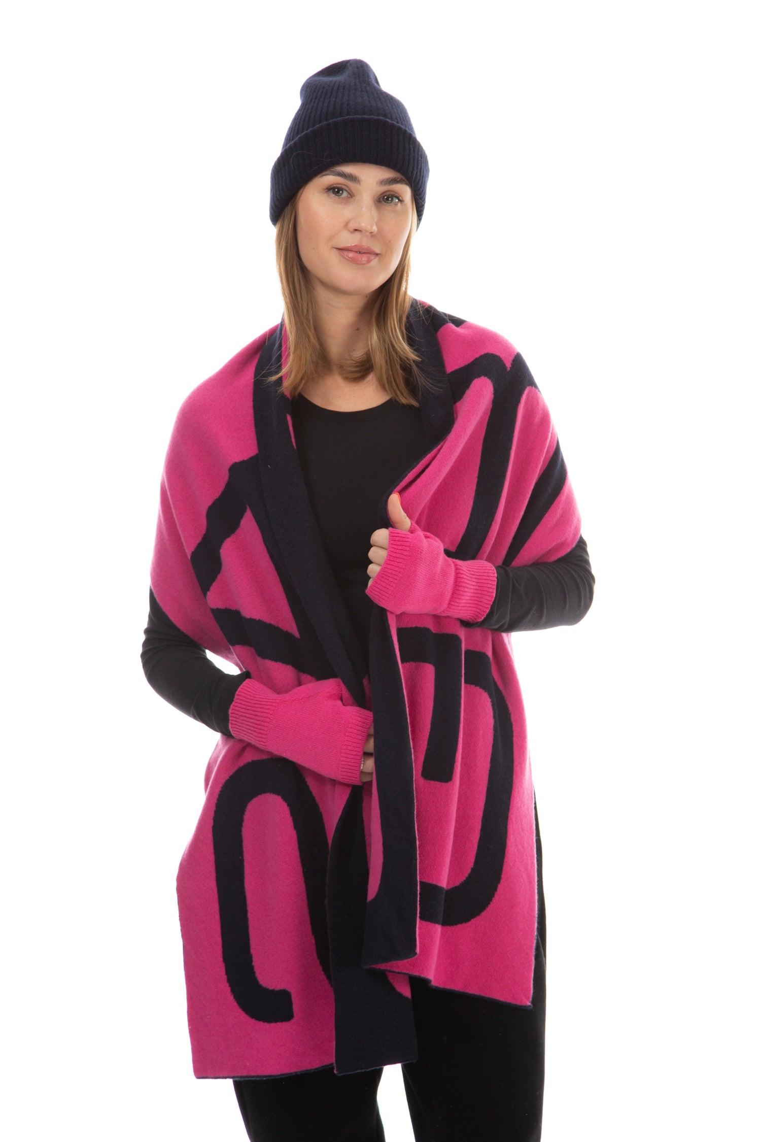 GRIZAS Fuchsia Soft Wool Scarf 1