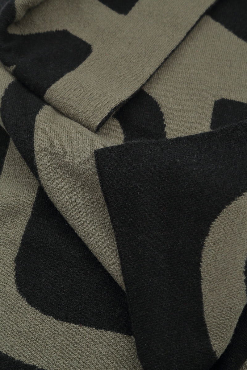 GRIZAS Khaki Soft Wool Scarf 6