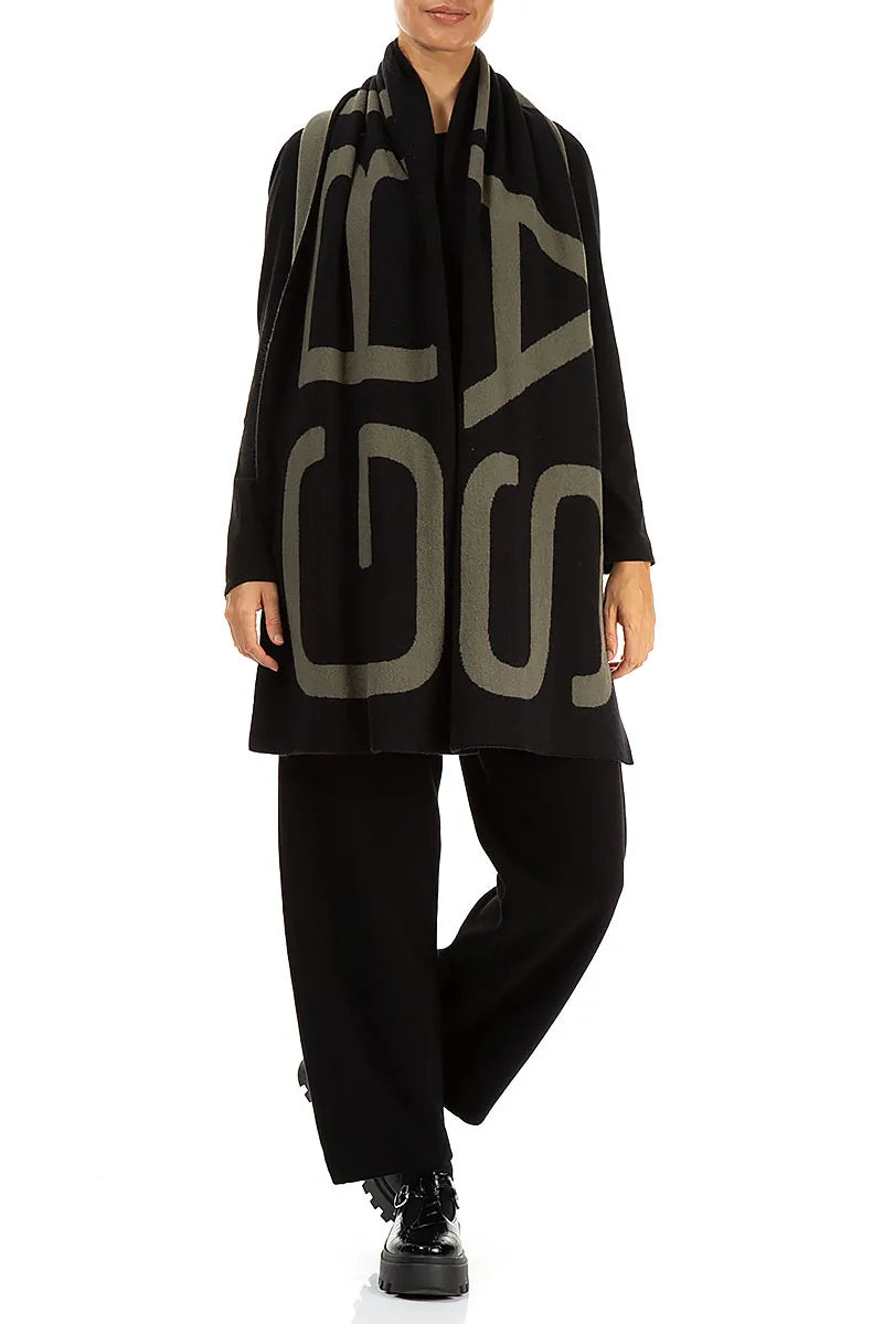 GRIZAS Khaki Soft Wool Scarf 2