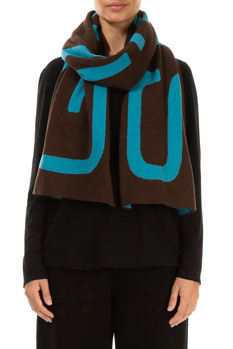 GRIZAS Turquoise Soft Wool Scarf 1