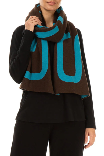GRIZAS Turquoise Soft Wool Scarf 3