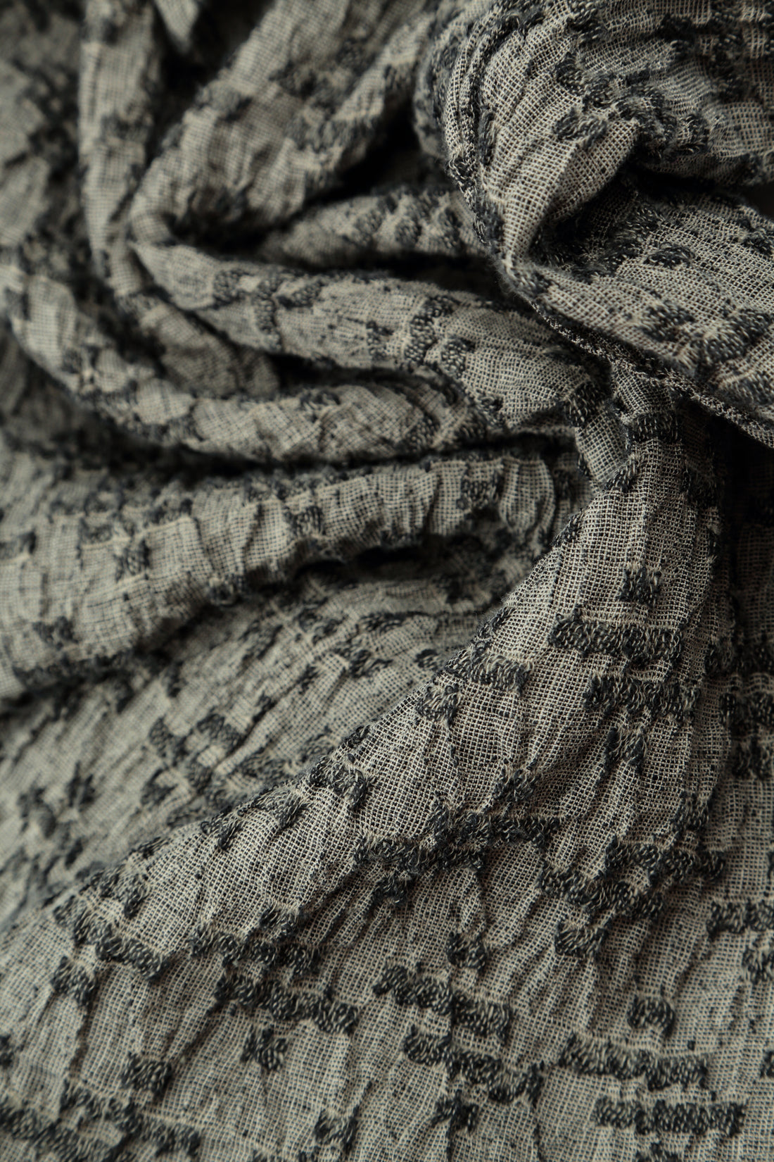 Geometric Texture Olive Grey Linen Jacket 5