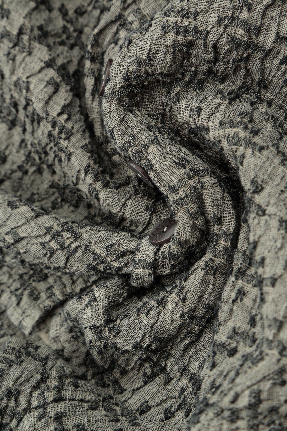 Geometric Texture  Olive Grey Linen Jacket