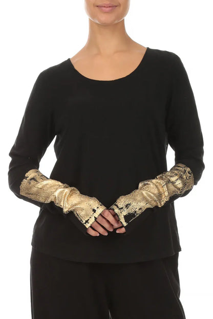 Gold Metallic Cotton Wristlets 1