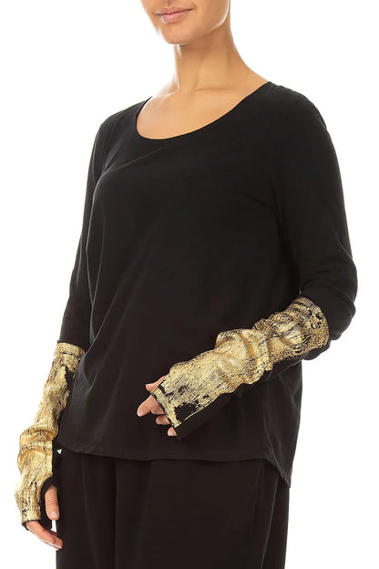 Gold Metallic Cotton Wristlets 3