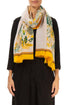 Golden Bloom Cashmere Silk Scarf 1
