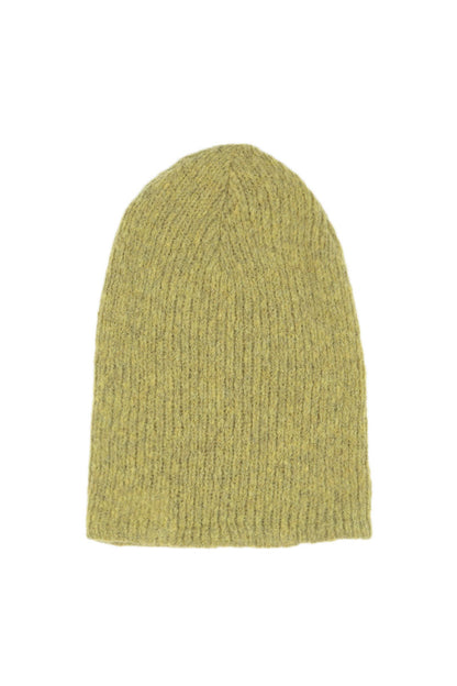 Golden Lime Wool Beanie Hat