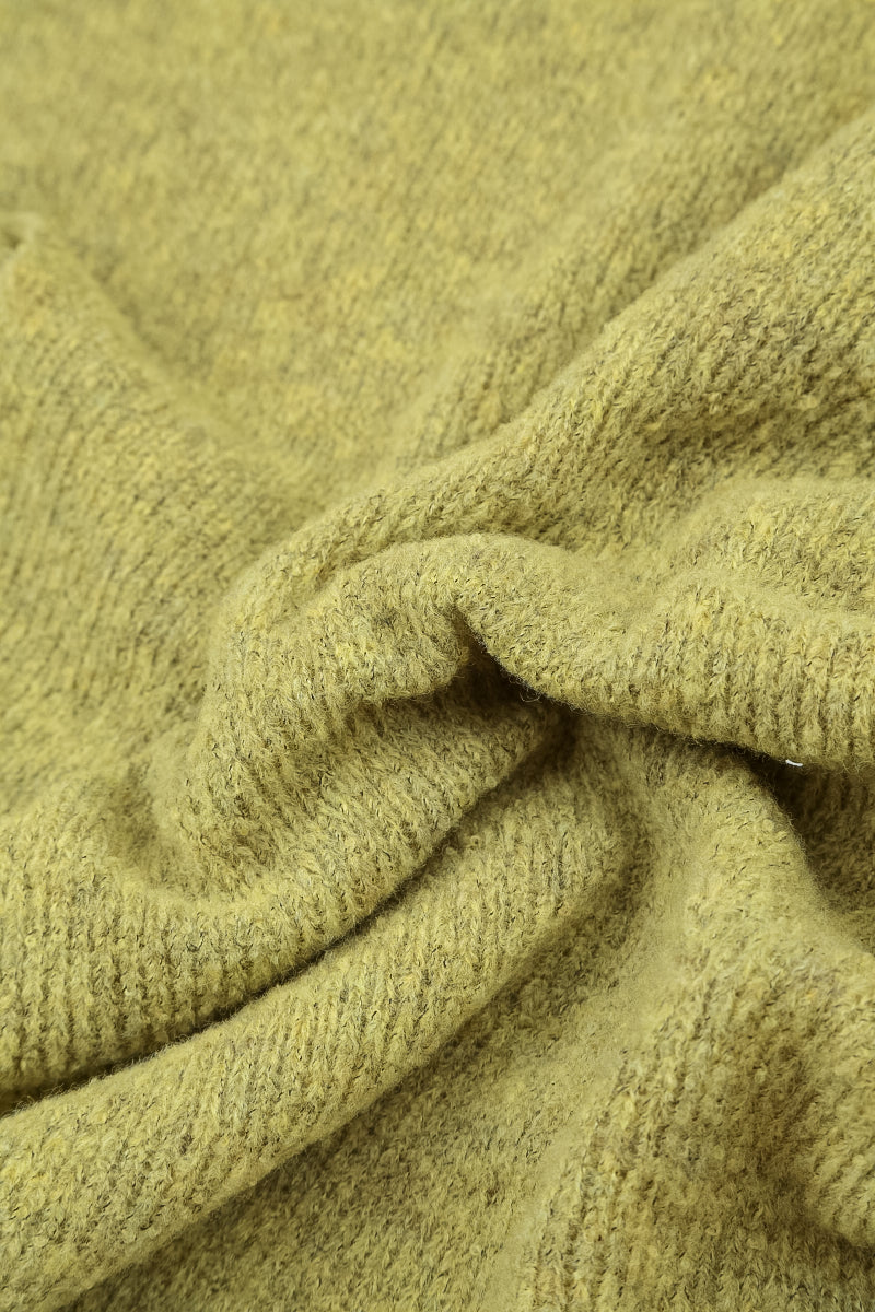 Golden Lime Knitted Wool Infinity Scarf 5