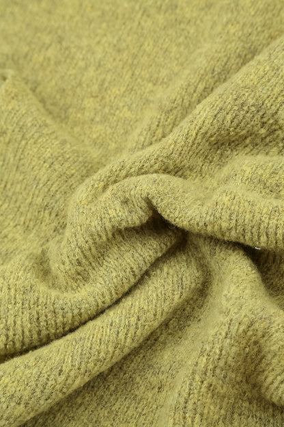 Golden Lime Knitted Wool Infinity Scarf 5