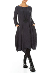 Graphic Loops Black Rubber Necklace 2