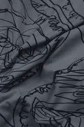 Graphite Abstract Draw Cotton Leggings 4