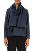 Graphite Blue Silk Cotton Scarf 1