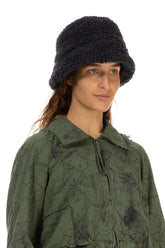 Graphite Blue Teddy Cotton Bucket Hat 1