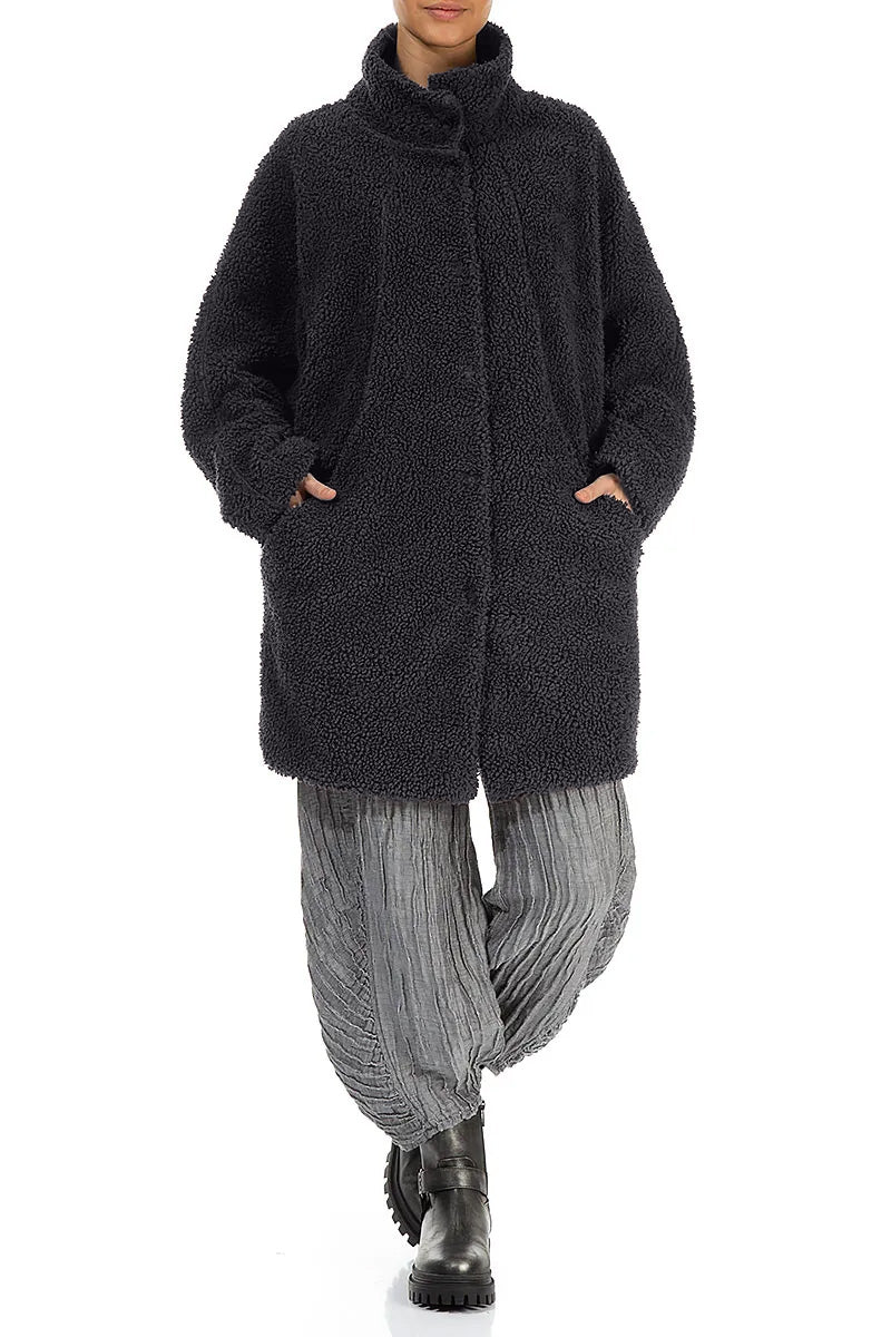Graphite Blue Teddy Cotton Coat 6