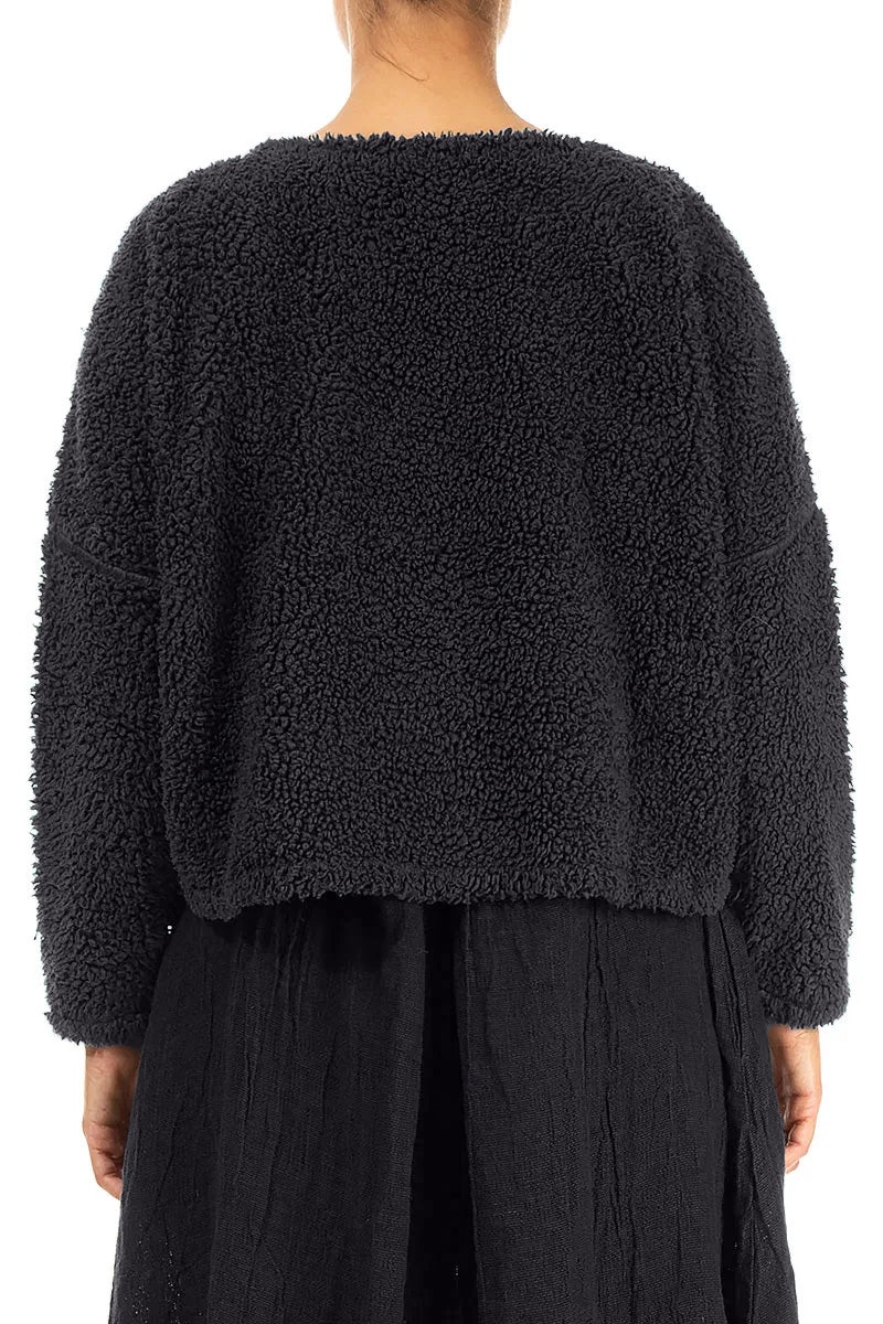 Graphite Blue Teddy Cotton Jumper 2