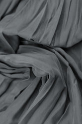 Graphite Crumpled Pure Silk Tunic 5