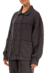 Graphite Heavy Linen Jacket 3