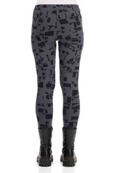 Graphite Letters Cotton Leggings 2