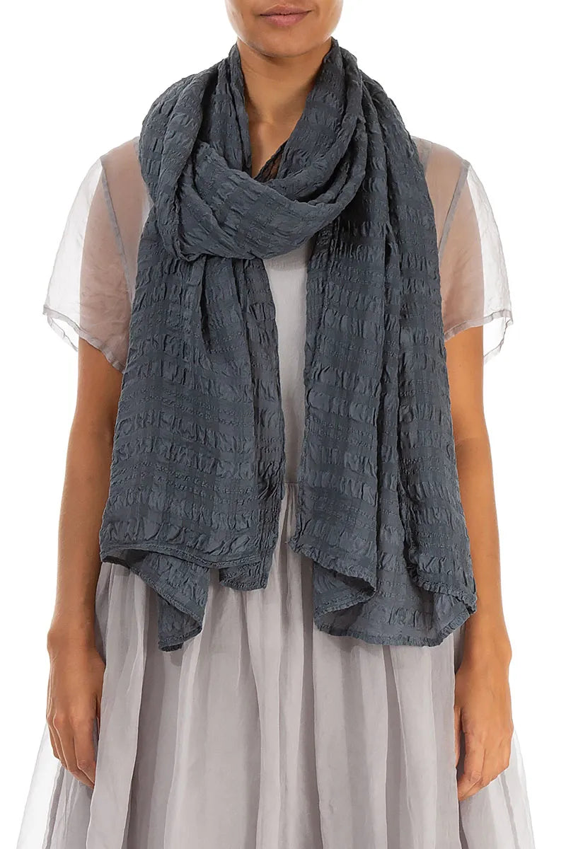 Graphite Light Silk Scarf 1