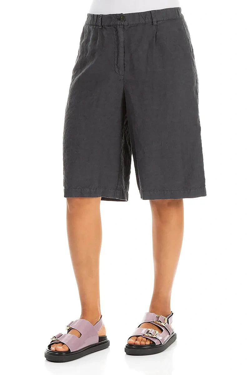 Graphite Linen Shorts 3