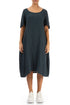 Graphite Textured Linen Dress 1