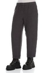 Graphite Textured Linen Trousers 3