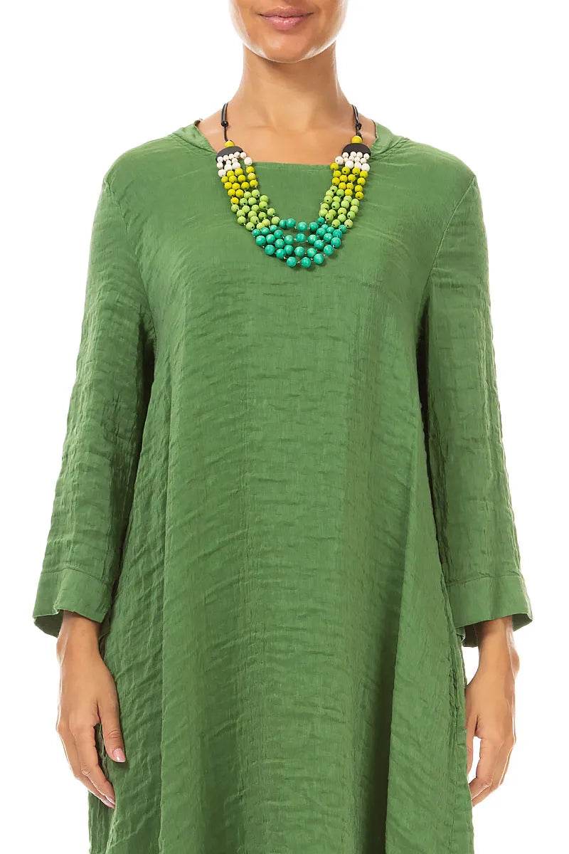 Green Haze Wood Necklace 1