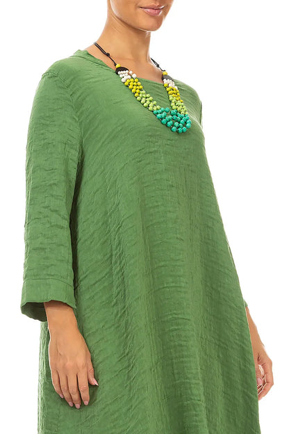 Green Haze Wood Necklace