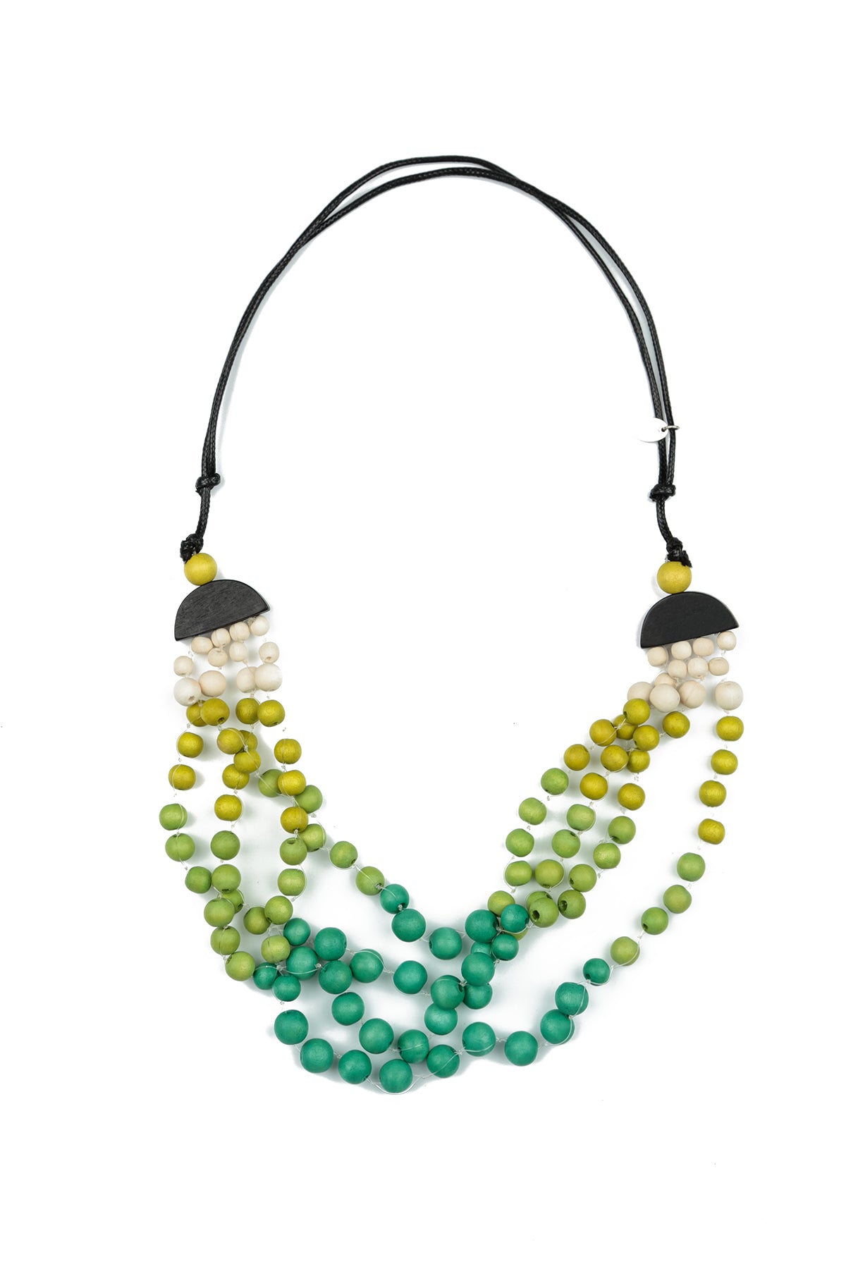 Green Haze Wood Necklace