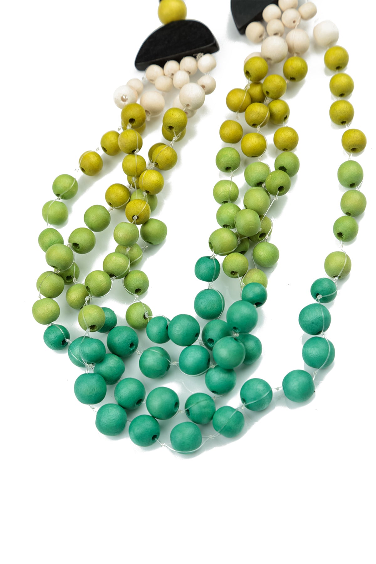Green Haze Wood Necklace
