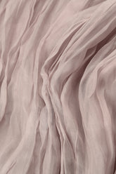 Greige Crumpled Silk Chiffon Skirt 4