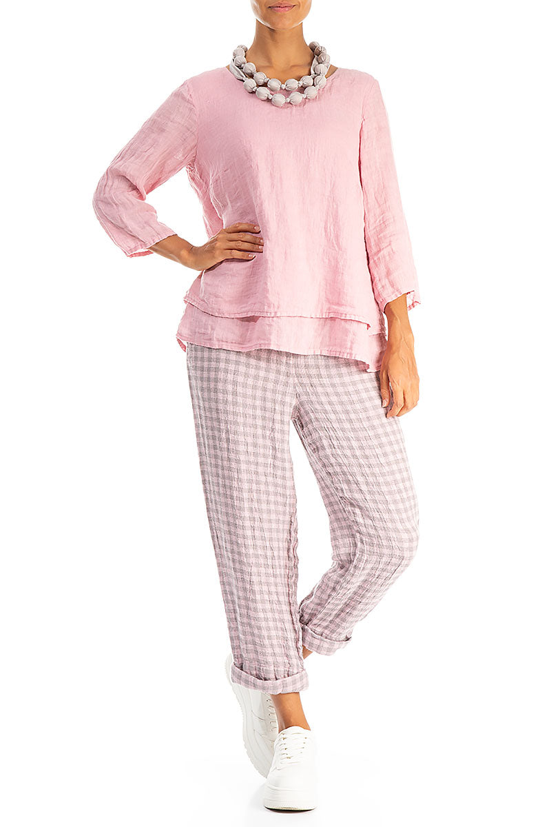 Greige Silk Bead Necklace 2