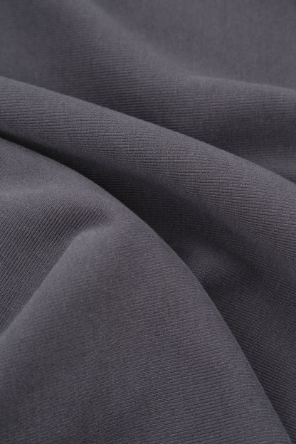 Robe chasuble ballon en jersey de coton gris
