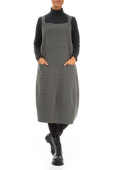 Grey Cotton Jersey Balloon Pinafore Dress 4
