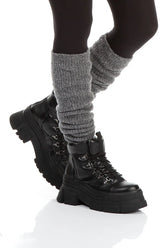Grey Wool Leg Warmers 2