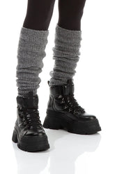 Grey Wool Leg Warmers 3