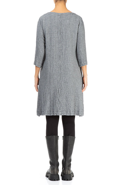 Grey Wool Midi Dress