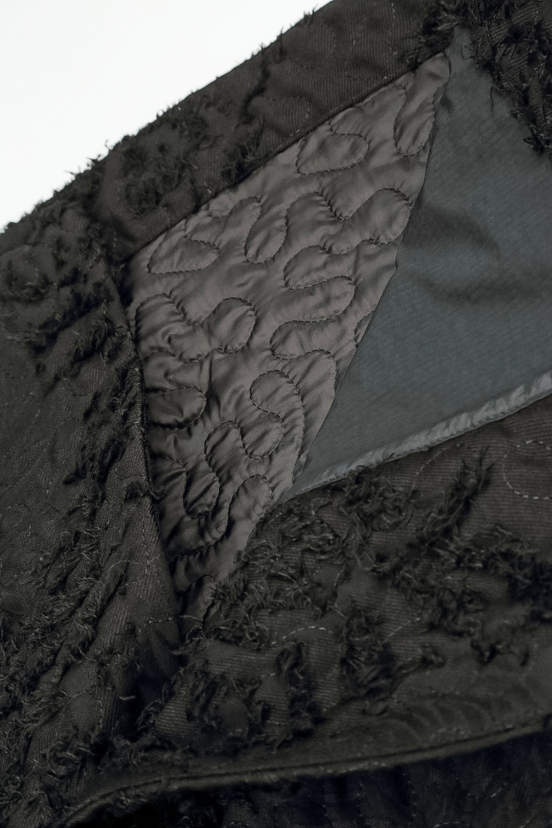 High Collar Black Feathered Jacket 6