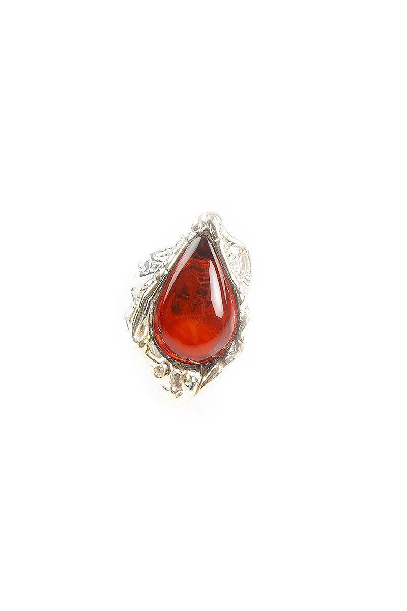 Honey Amber Drop Ring