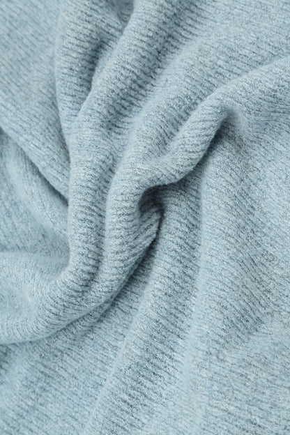 Hooded Silver Blue Wool Cardigan 5