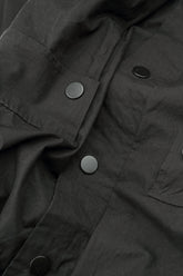 Hooded Black Cotton Coat 5