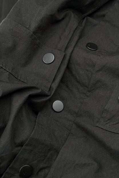 Hooded Black Cotton Coat 5