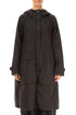 Hooded Black Cotton Coat 1