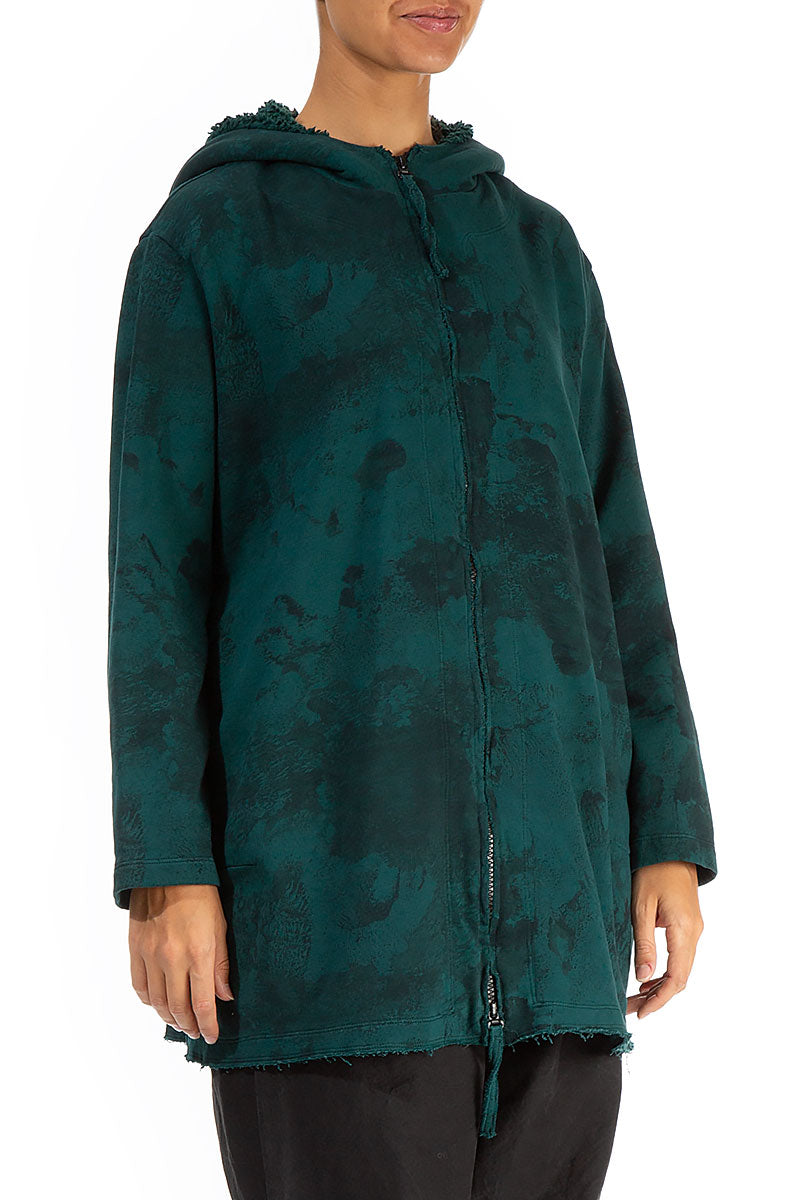 Hooded Emerald Alabaster Cotton Jacket 3
